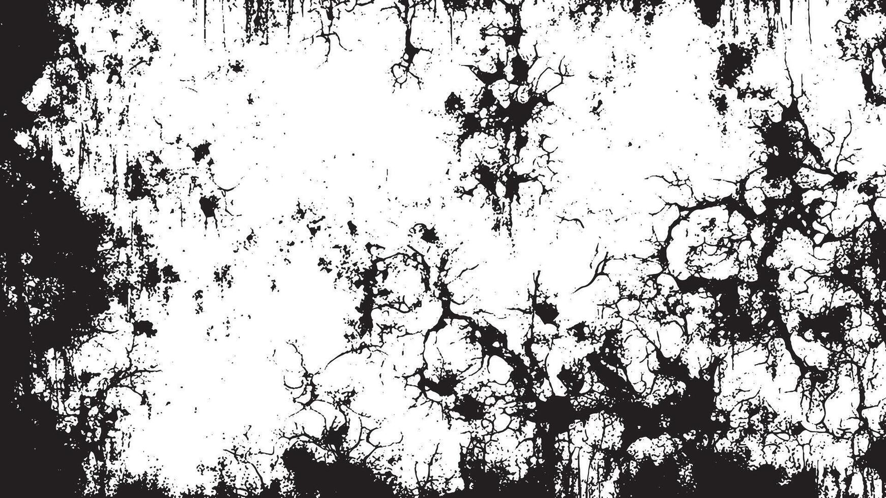 High Contrast Black and White Distressed grunge Texture with Detailed texture, Perfect for Dramatic Effects vector