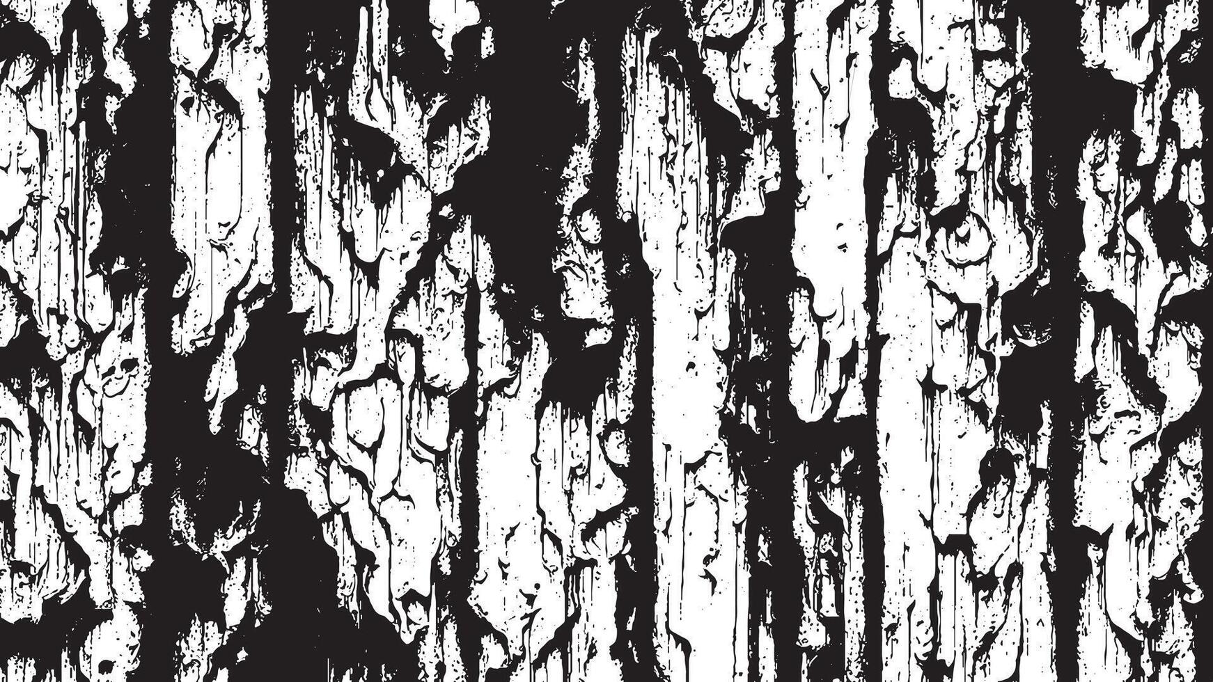 High Contrast Black and White Distressed grunge Texture with Detailed texture, Perfect for Dramatic Effects vector