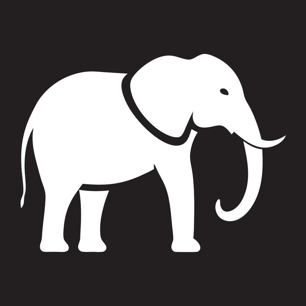 Elephant silhouette art illustration vector