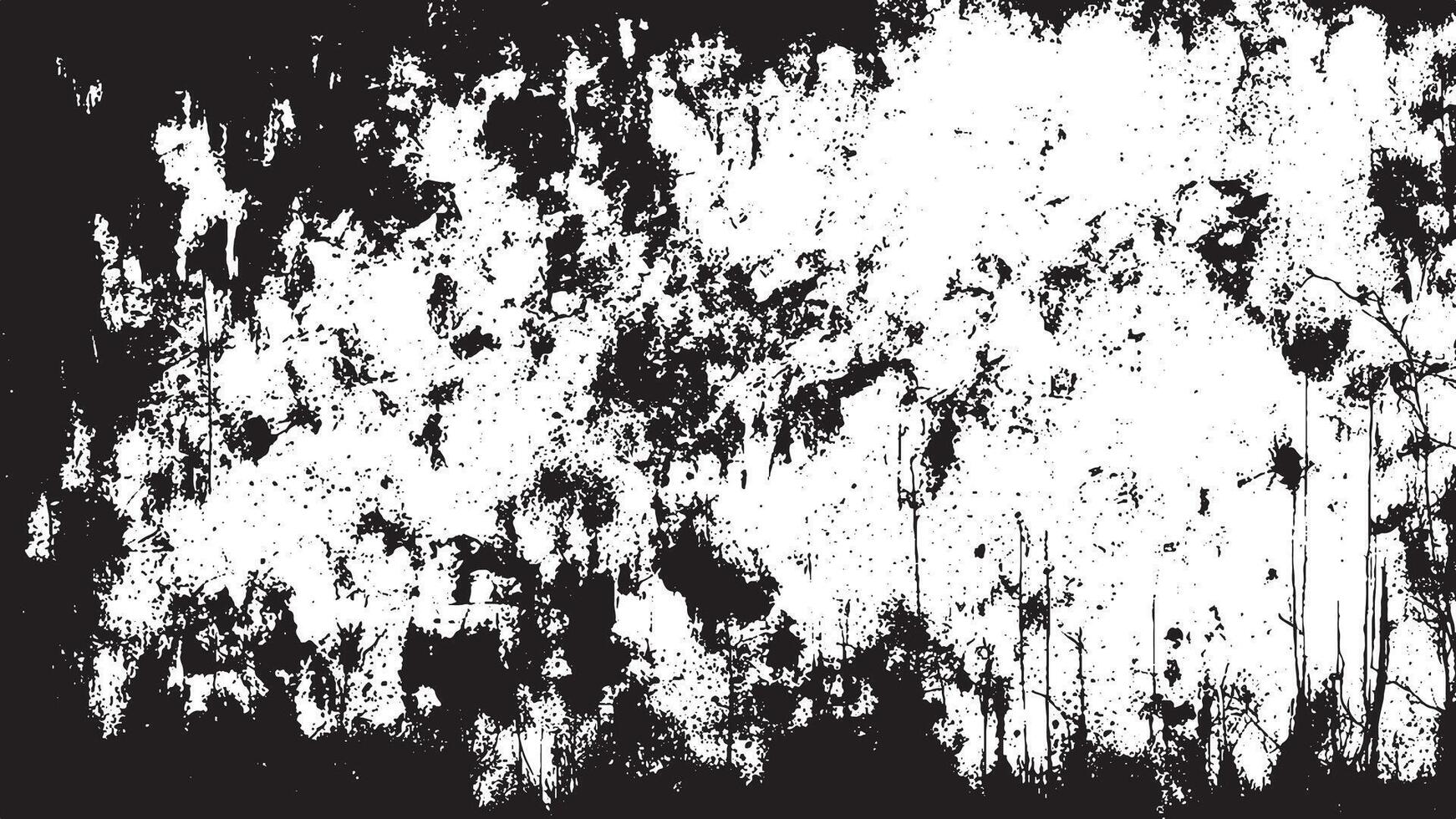 High Contrast Black and White Distressed grunge Texture with Detailed texture, Perfect for Dramatic Effects vector