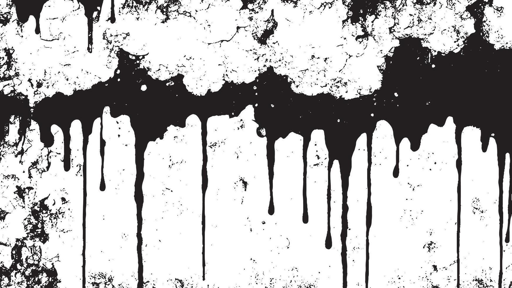 High Contrast Black and White Distressed grunge Texture with Detailed texture, Perfect for Dramatic Effects vector