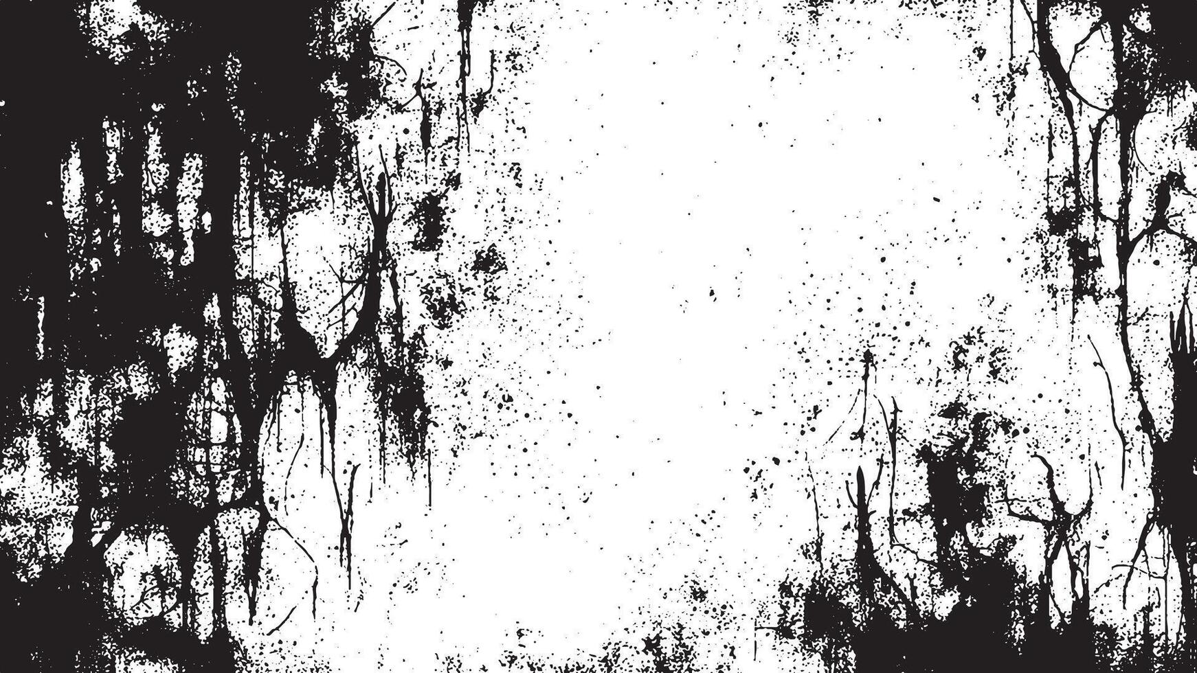 High Contrast Black and White Distressed grunge Texture with Detailed texture, Perfect for Dramatic Effects vector