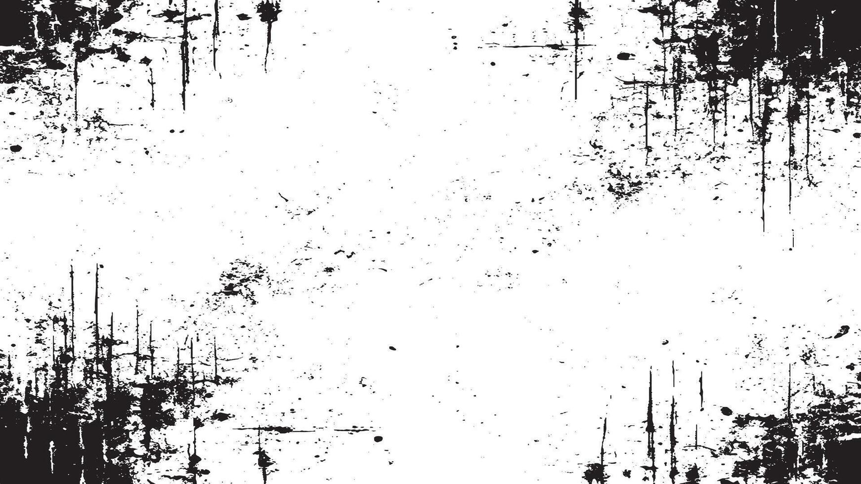 Rugged Black Grunge Texture Overlay on White Background - High-Resolution Graphic vector