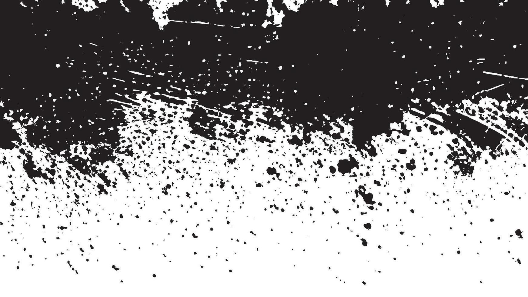 Black grunge Gritty Monochrome Overlay Texture on White Background for backgrounds and textures vector