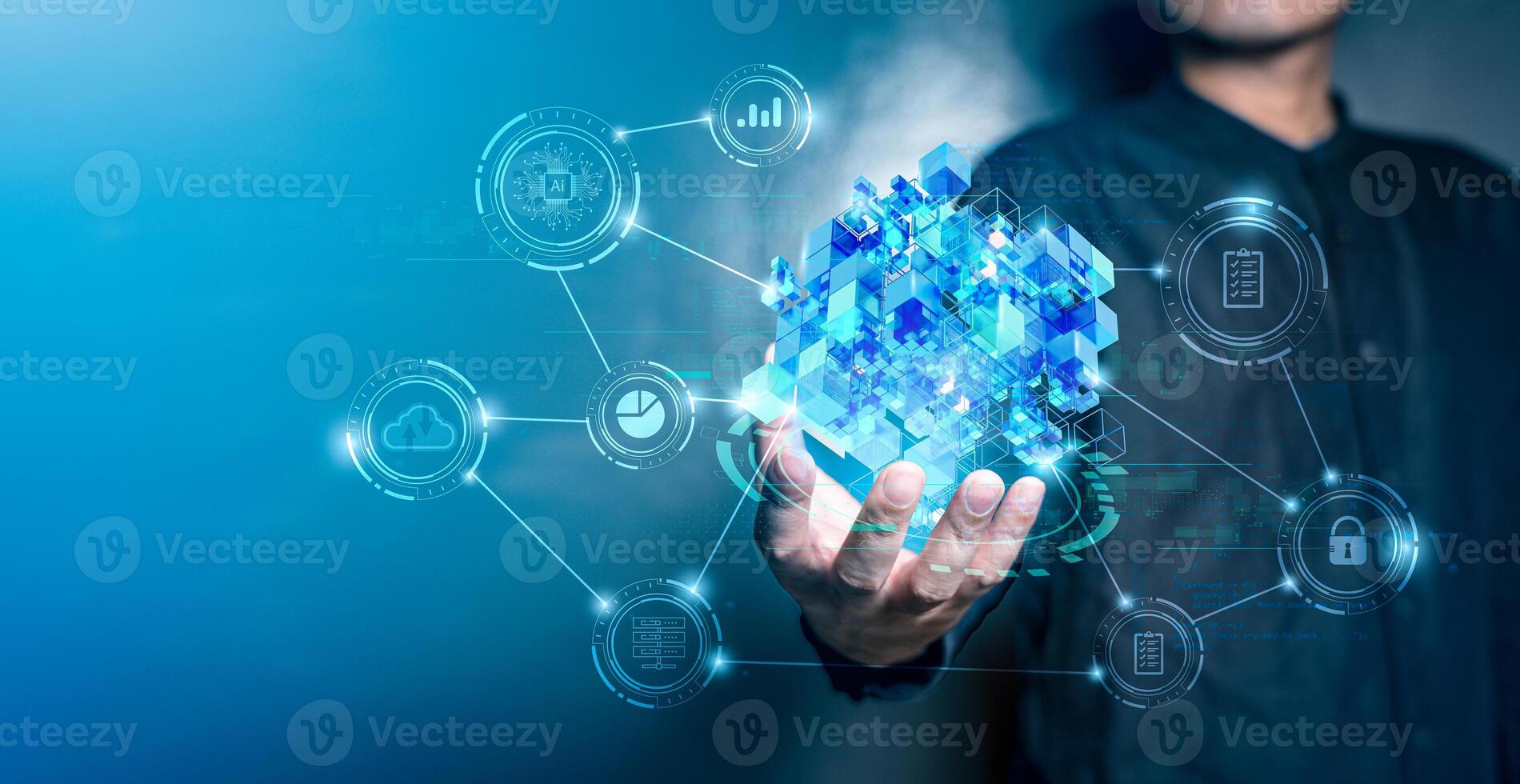 Digital Network and Data Management Concept photo