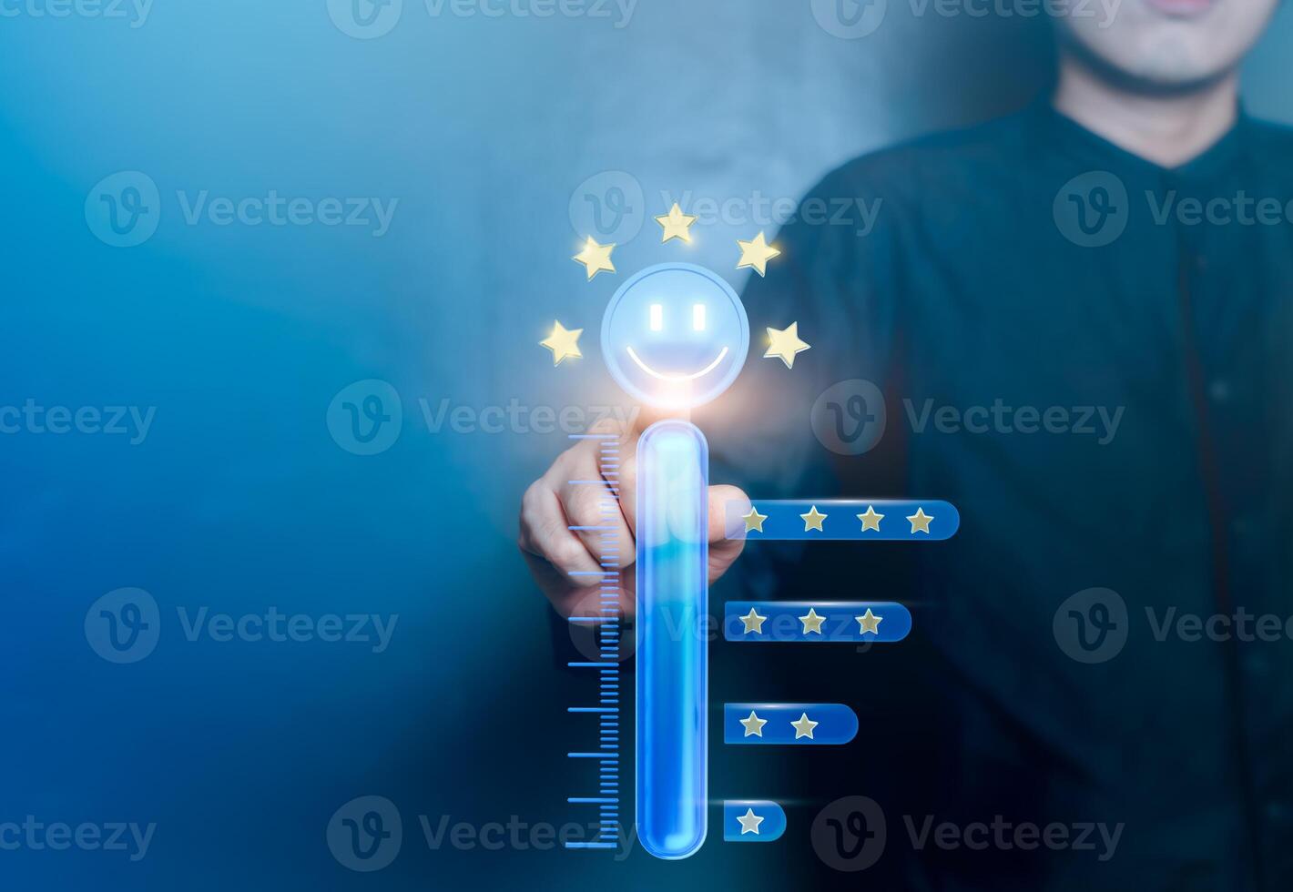 Customer Satisfaction Rating with Stars photo