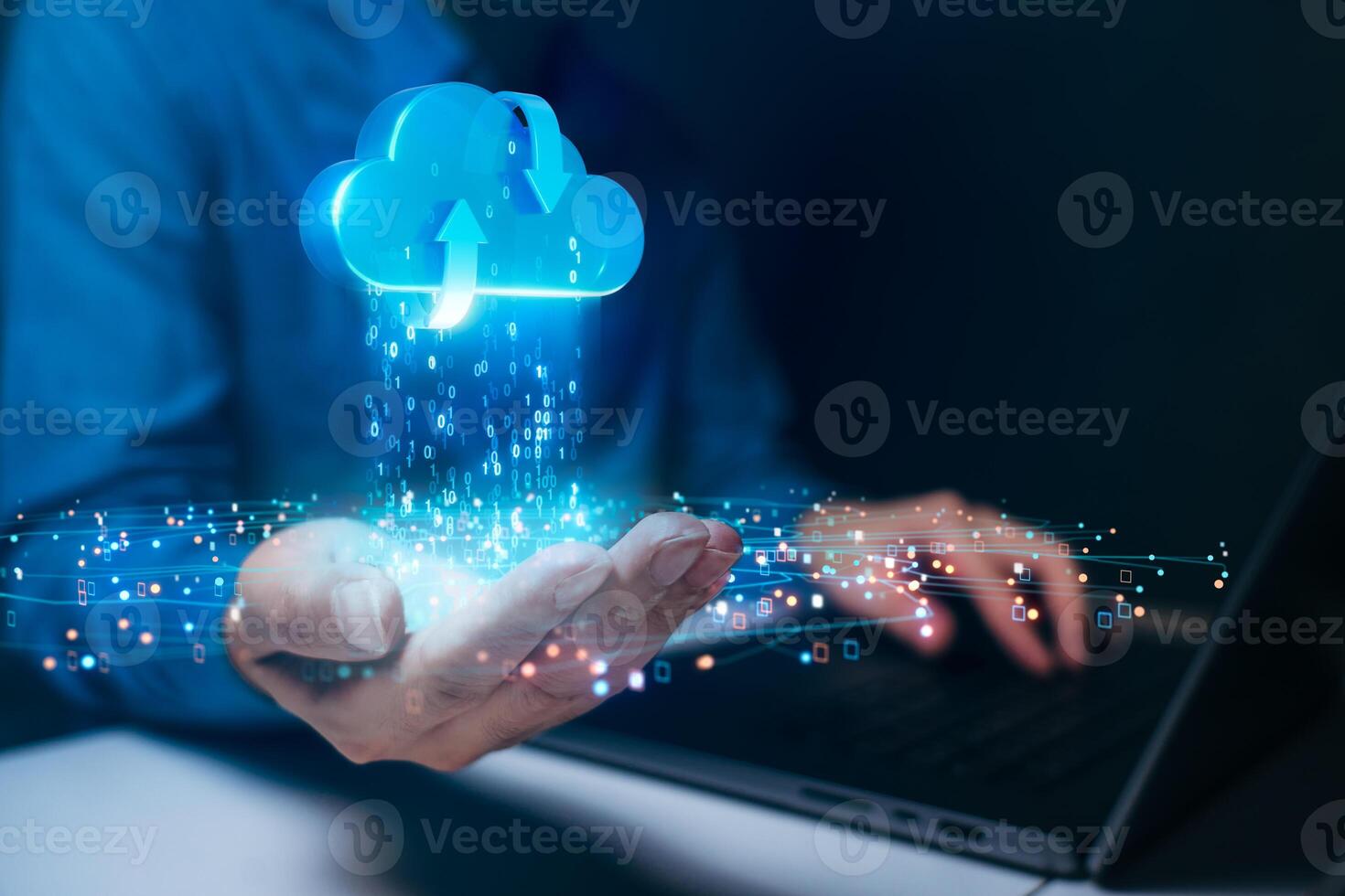 Cloud Computing Data Transfer Concept photo