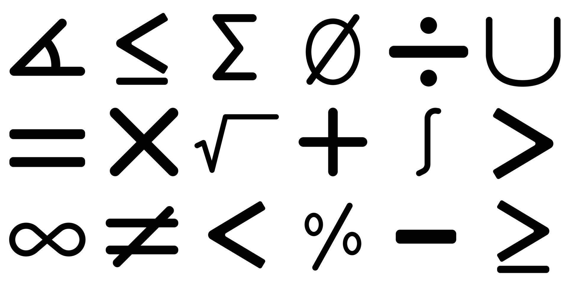 Mathematical symbol for education and back to school illustration vector