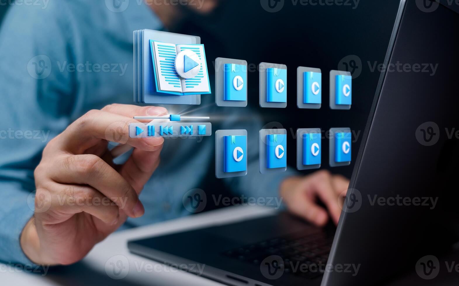 E-Book Interface on Laptop photo