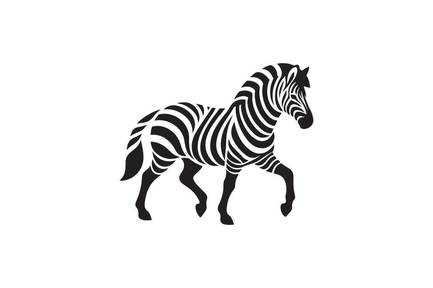 zebra silhouette image illustration vector