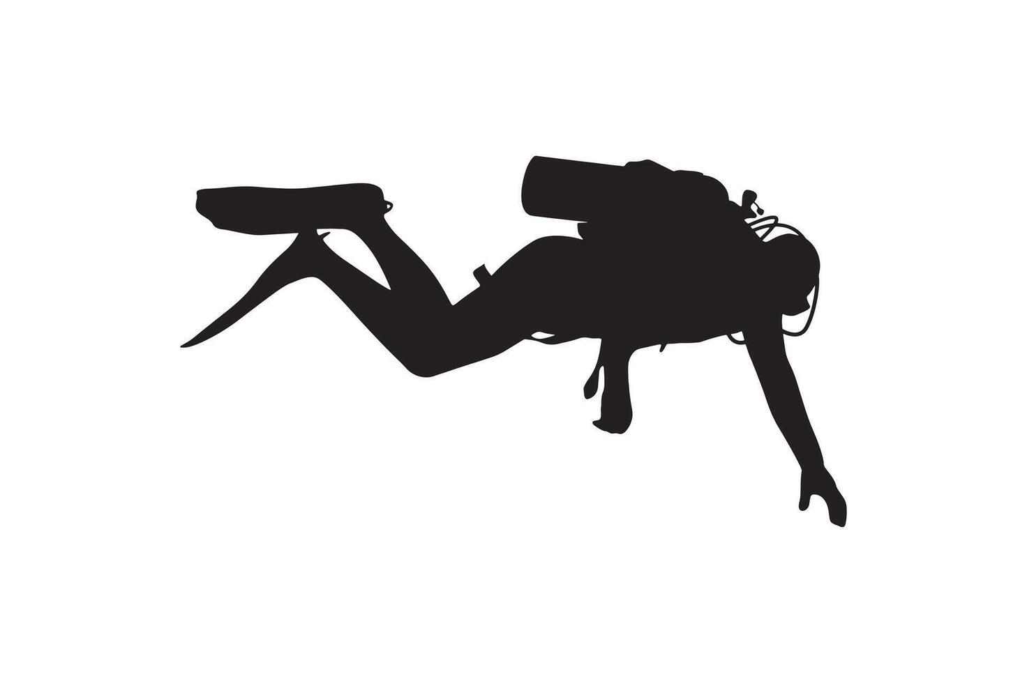 Scuba diver , scuba diver silhouettes vector