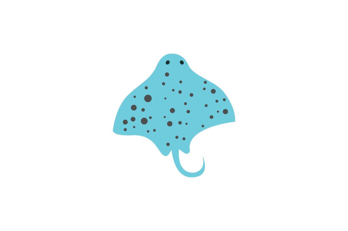 Angelshark fish silhouette , illustration image vector