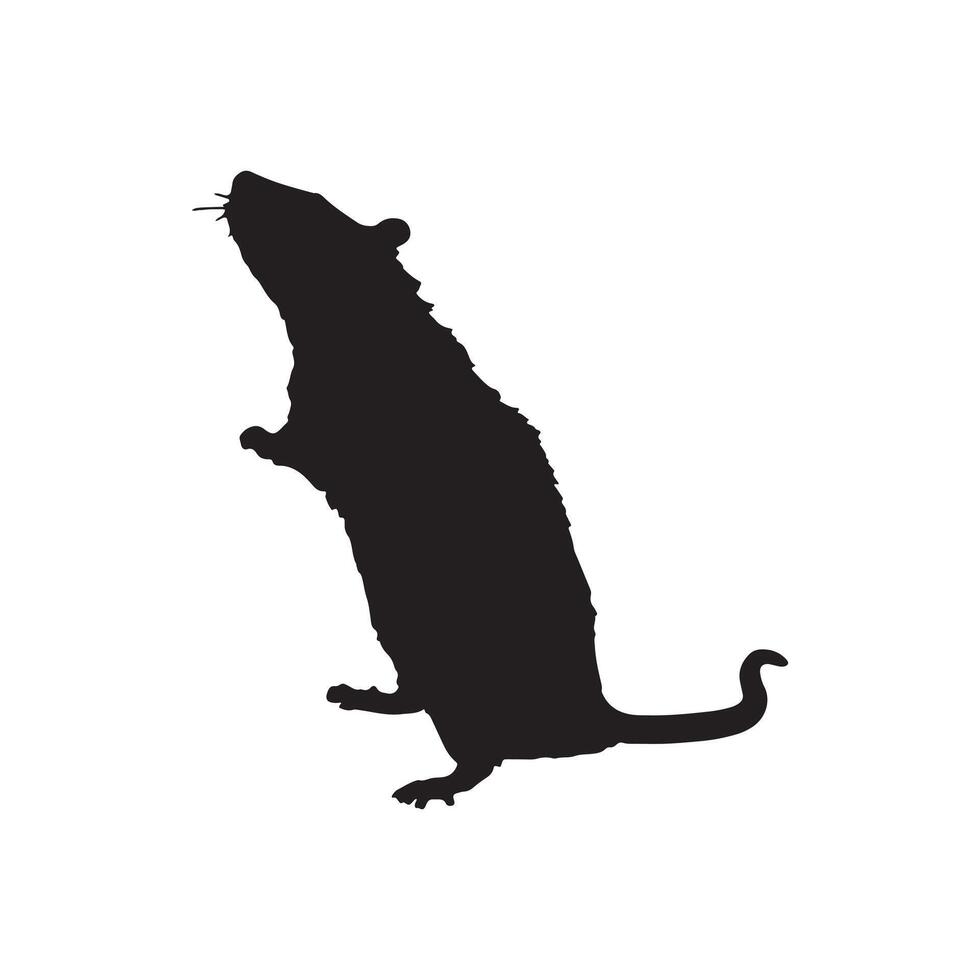 Rate, Mouse silhouette black illustration. vector