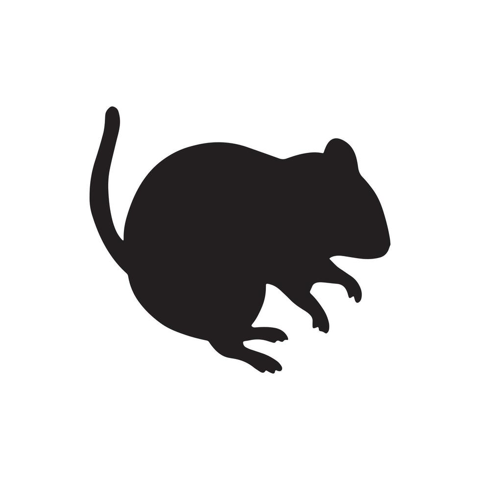 Rate, Mouse silhouette black illustration. vector