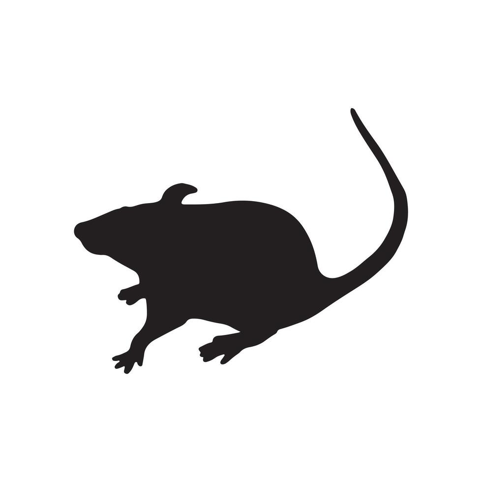 Rate, Mouse silhouette black illustration. vector