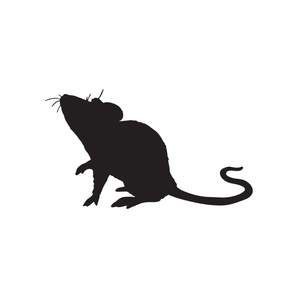 Rate, Mouse silhouette black illustration. vector