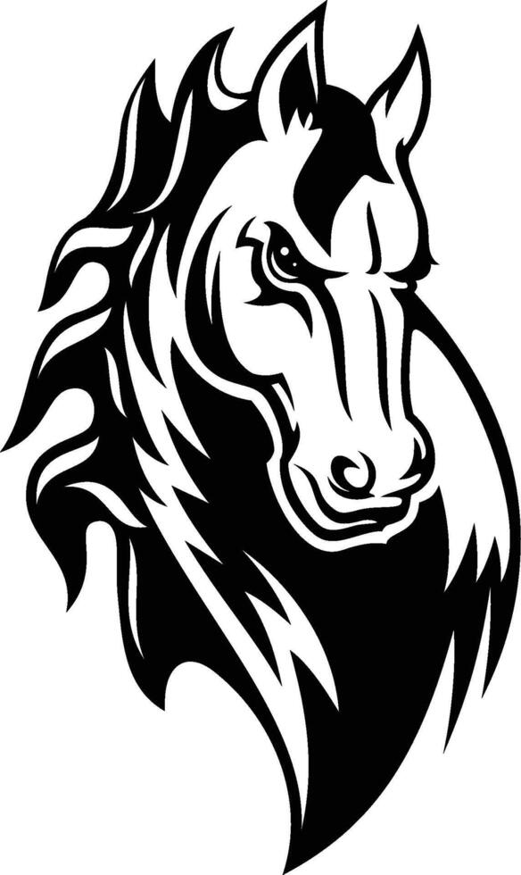 Horse Head Silhouette vector
