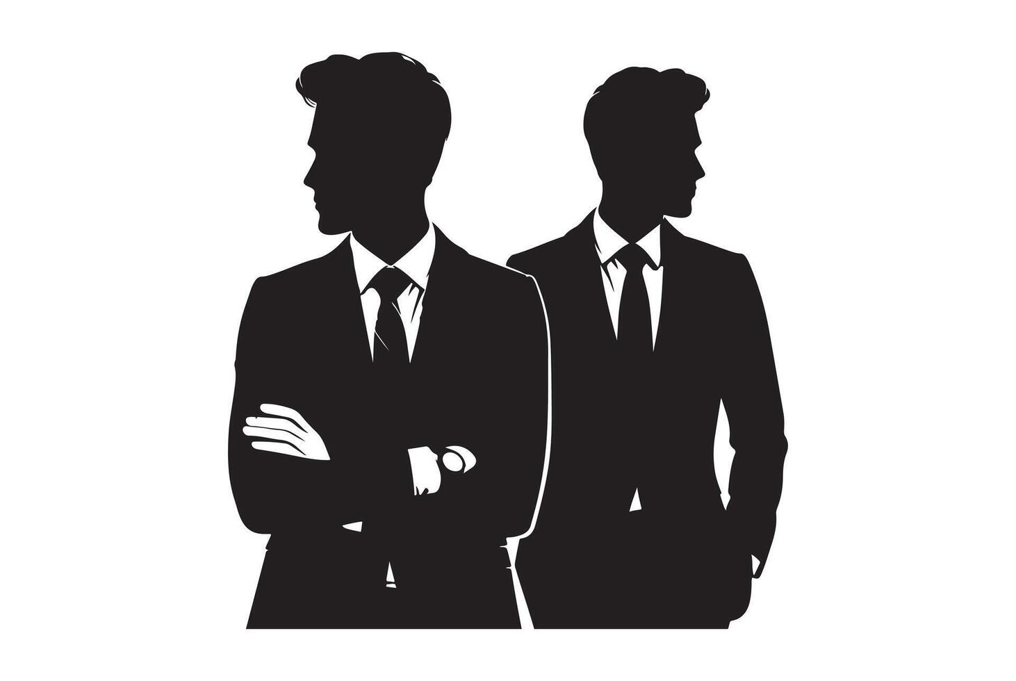 A group of officials peoples silhouette illustration vector