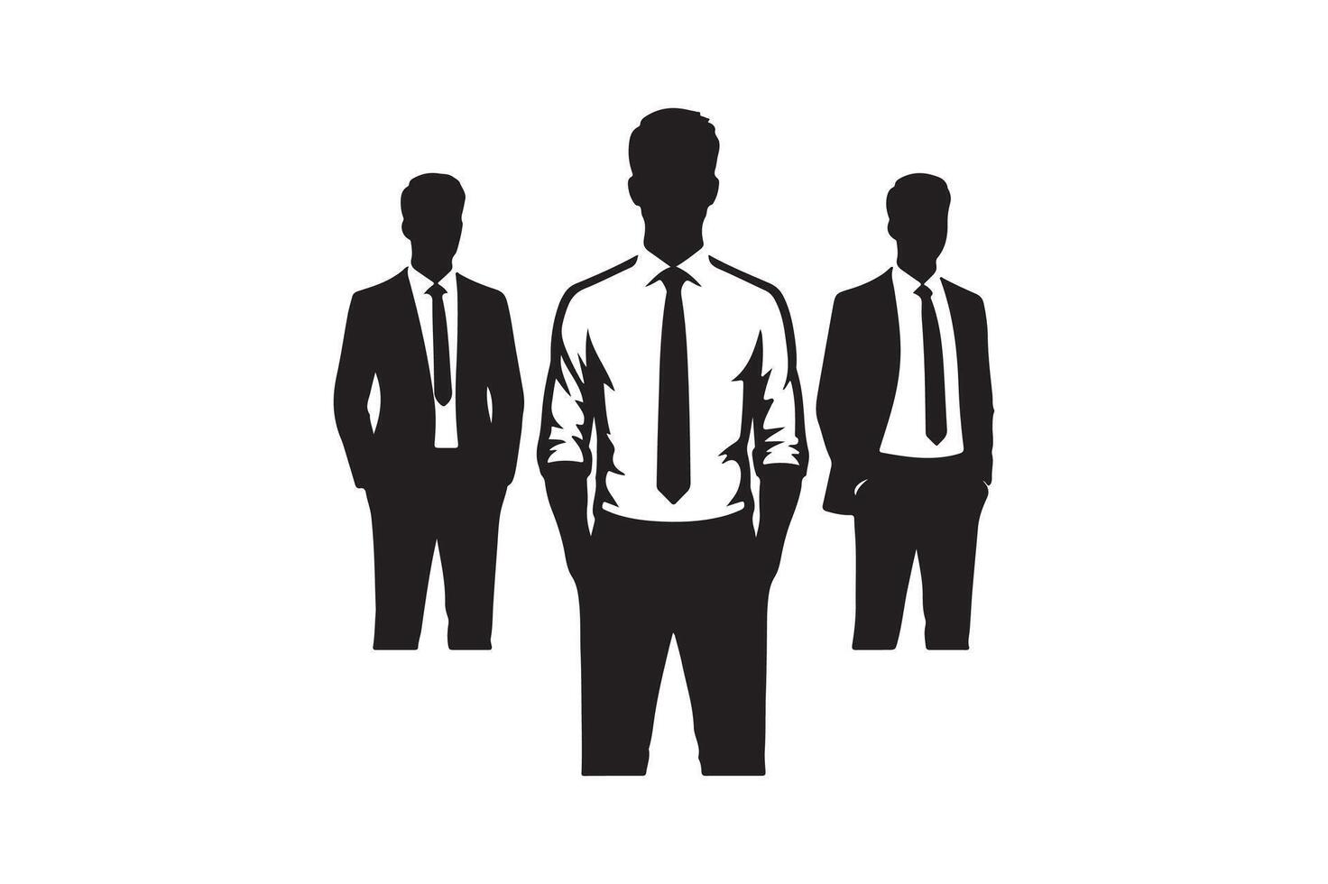 A group of officials peoples silhouette illustratio vector