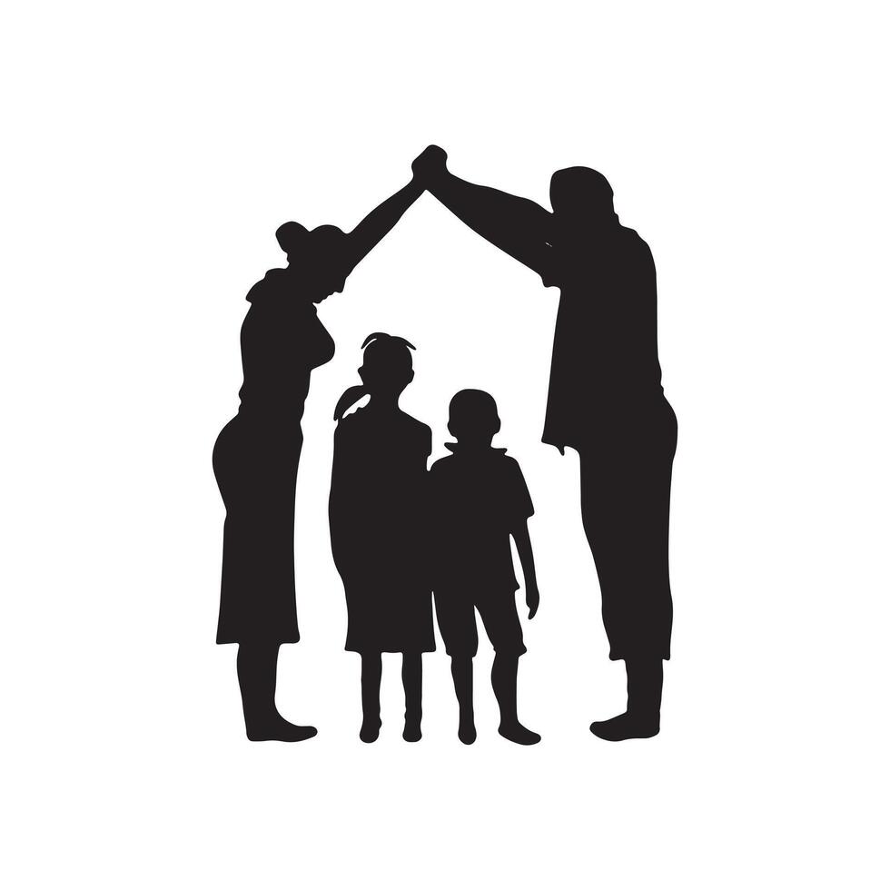 Family members together stock illustration vector