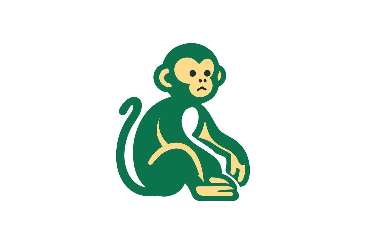 A colorful Drowning monkey vector