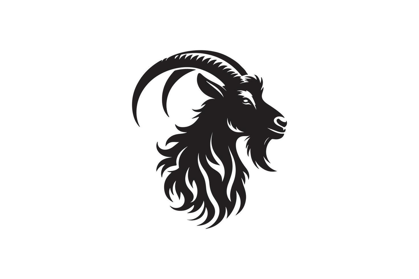 goat silhouette image vector