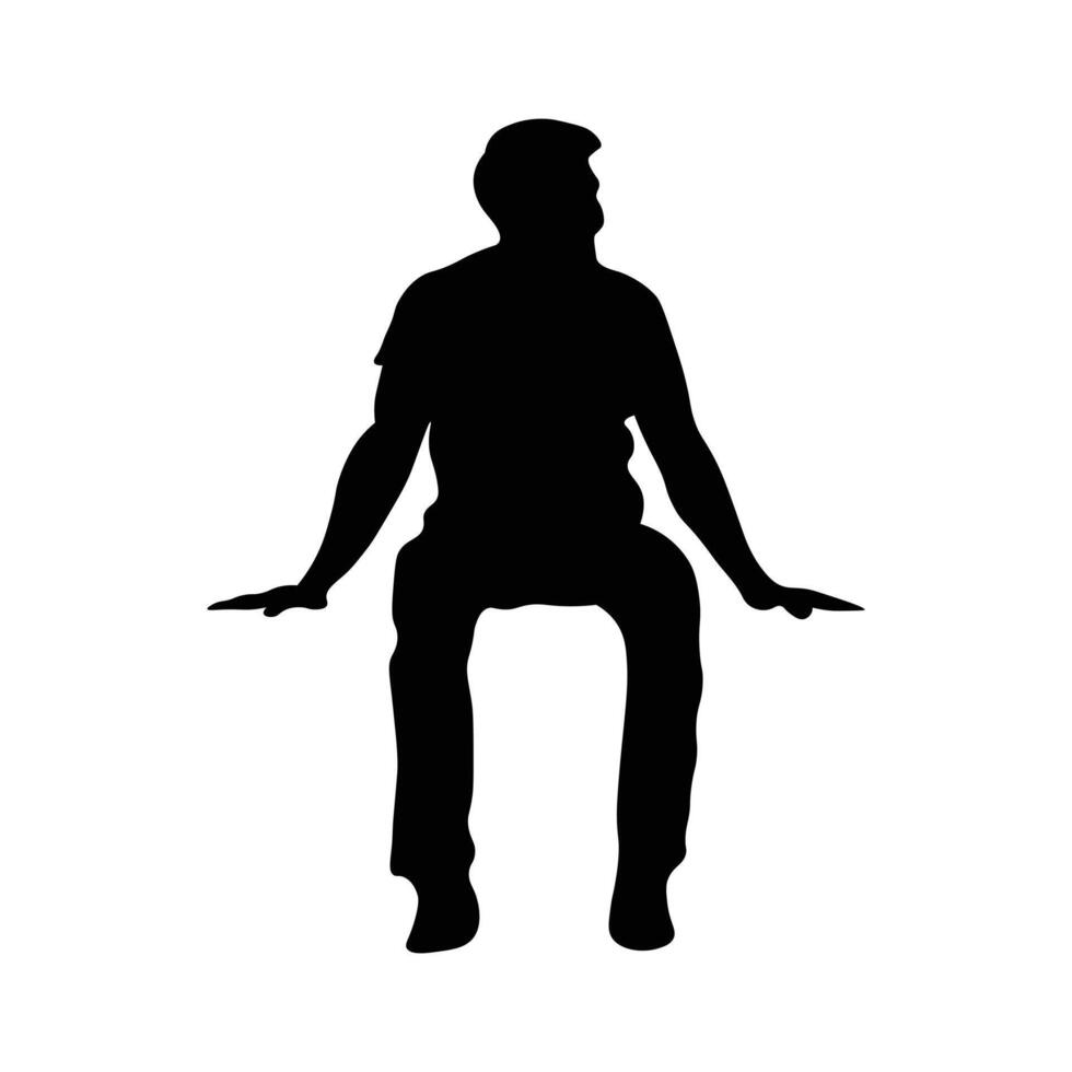 Silhouette man illustration vector