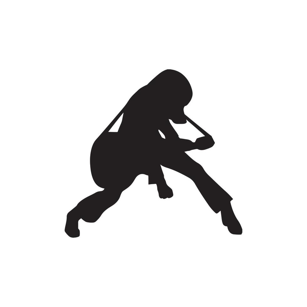 A man playing guitar silhouette vector