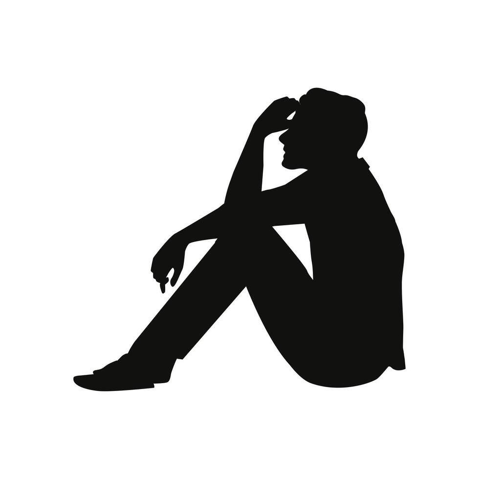 Silhouette man illustration vector