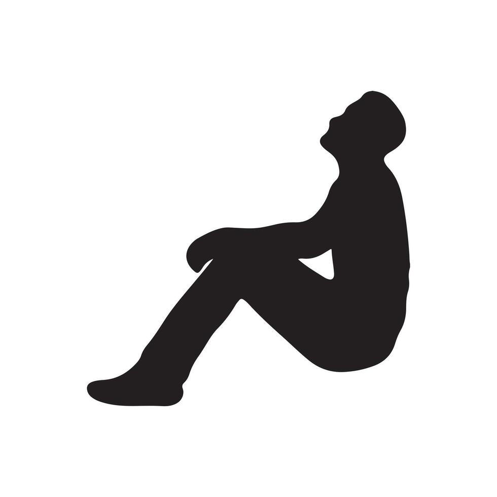 Silhouette man illustration vector