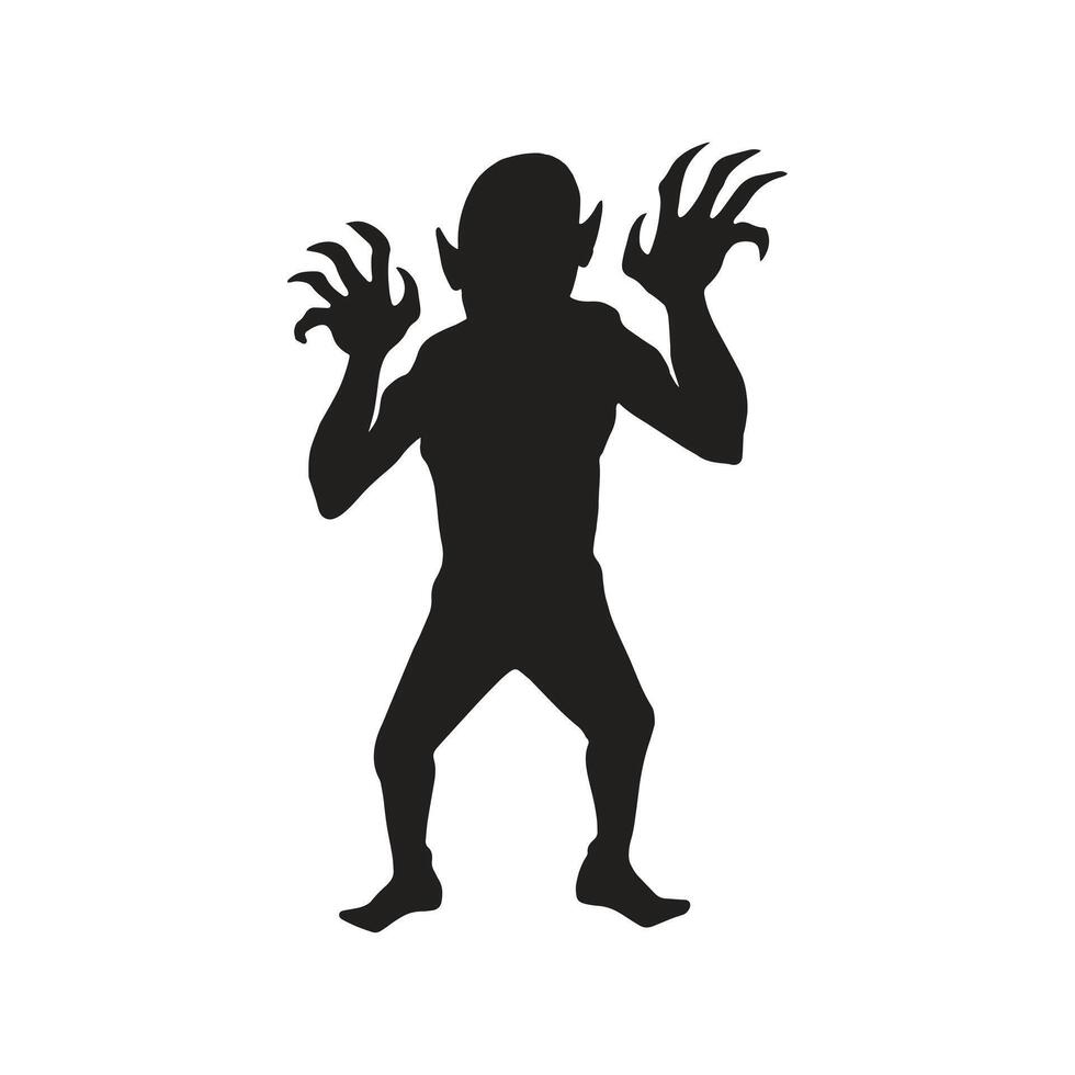 Evil man silhouette vector