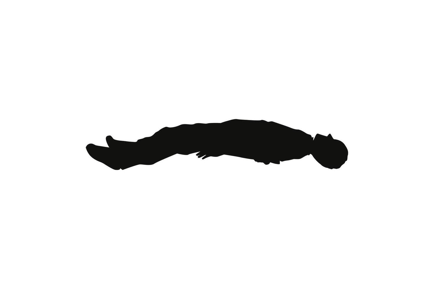 a silhouette man lying down vector