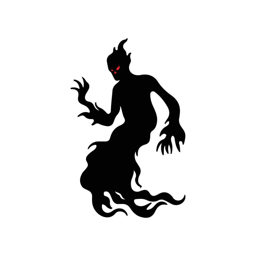 Evil man silhouette vector