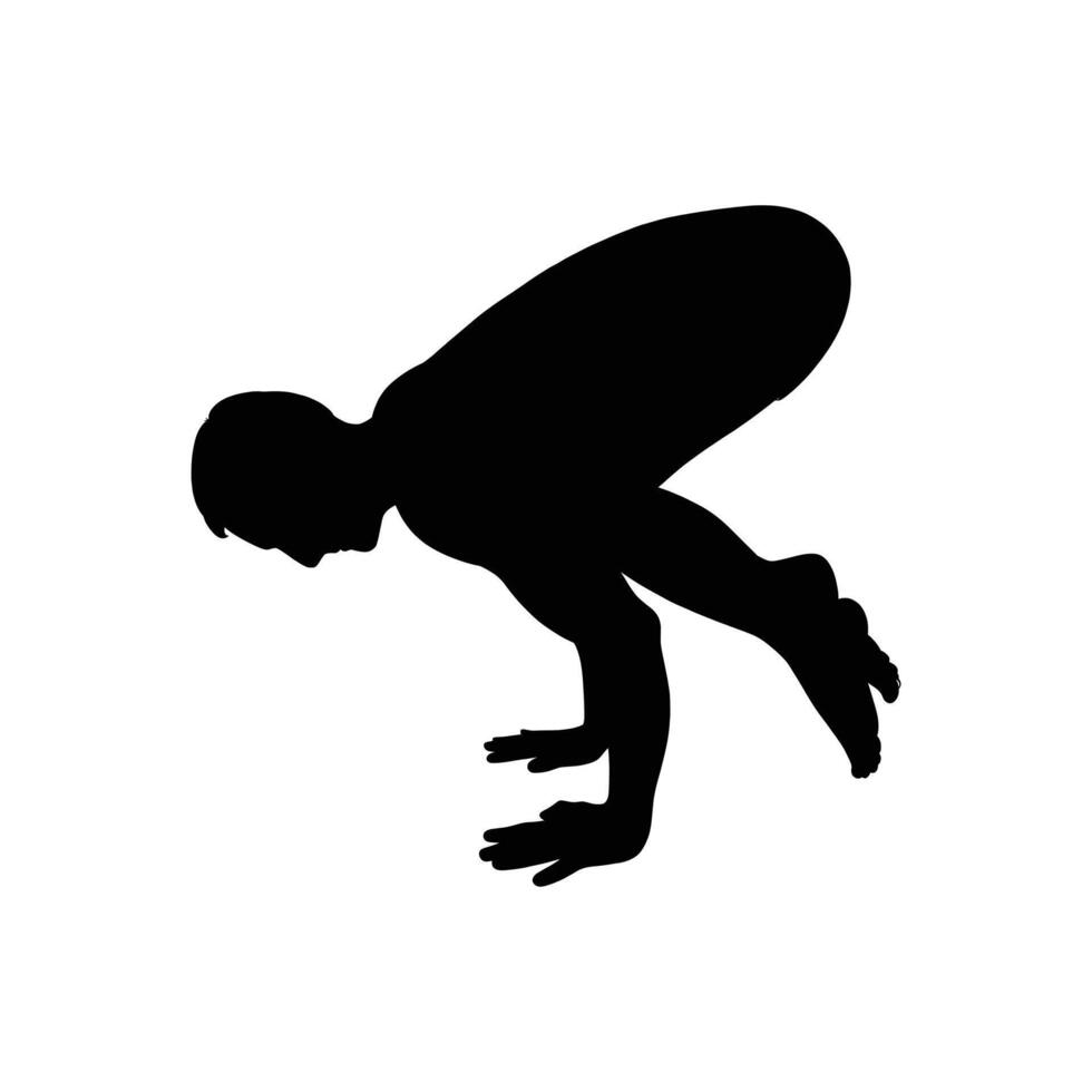boy modern break dance silhouette vector