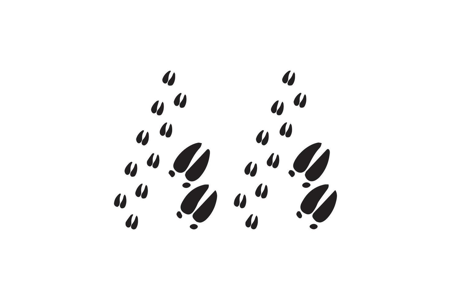 Deer silhouette footprint illustration image vector