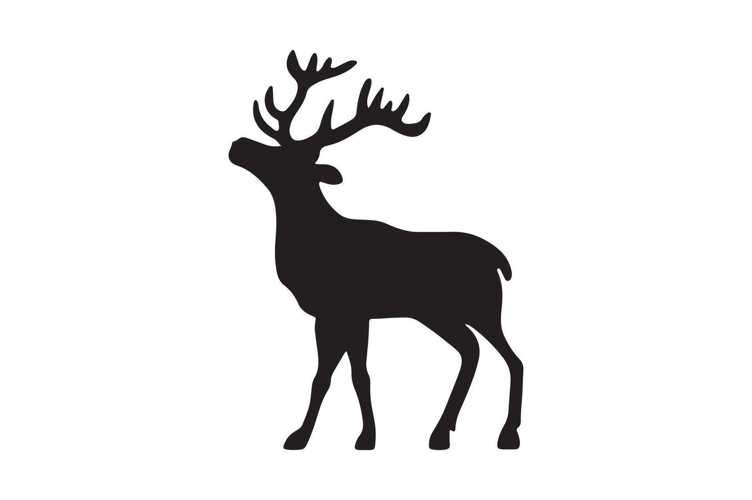 Deer silhouette illustration image vector