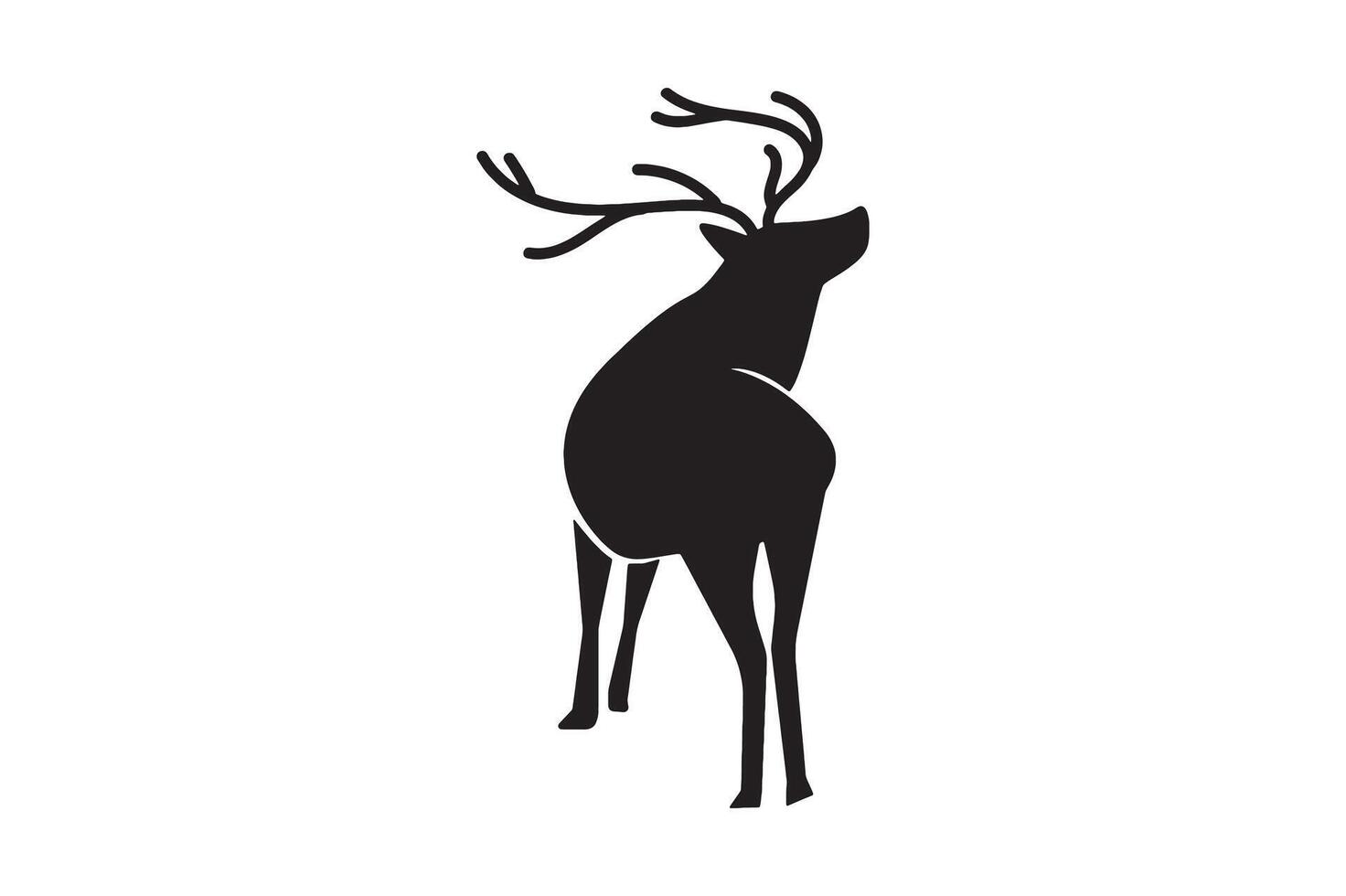 Deer silhouette illustration image vector