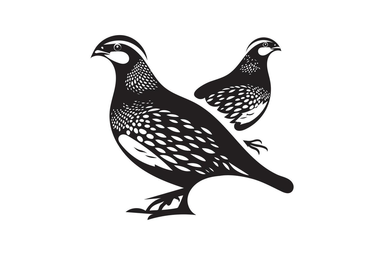 quail bird silhouette image vector