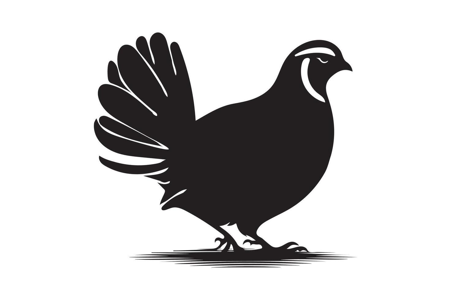quail bird silhouette image vector
