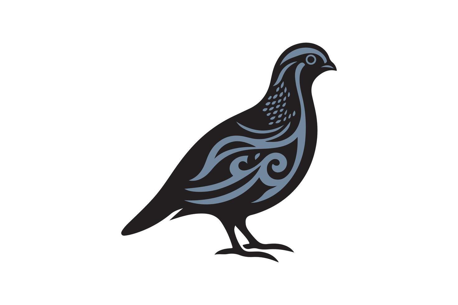 quail bird silhouette image vector