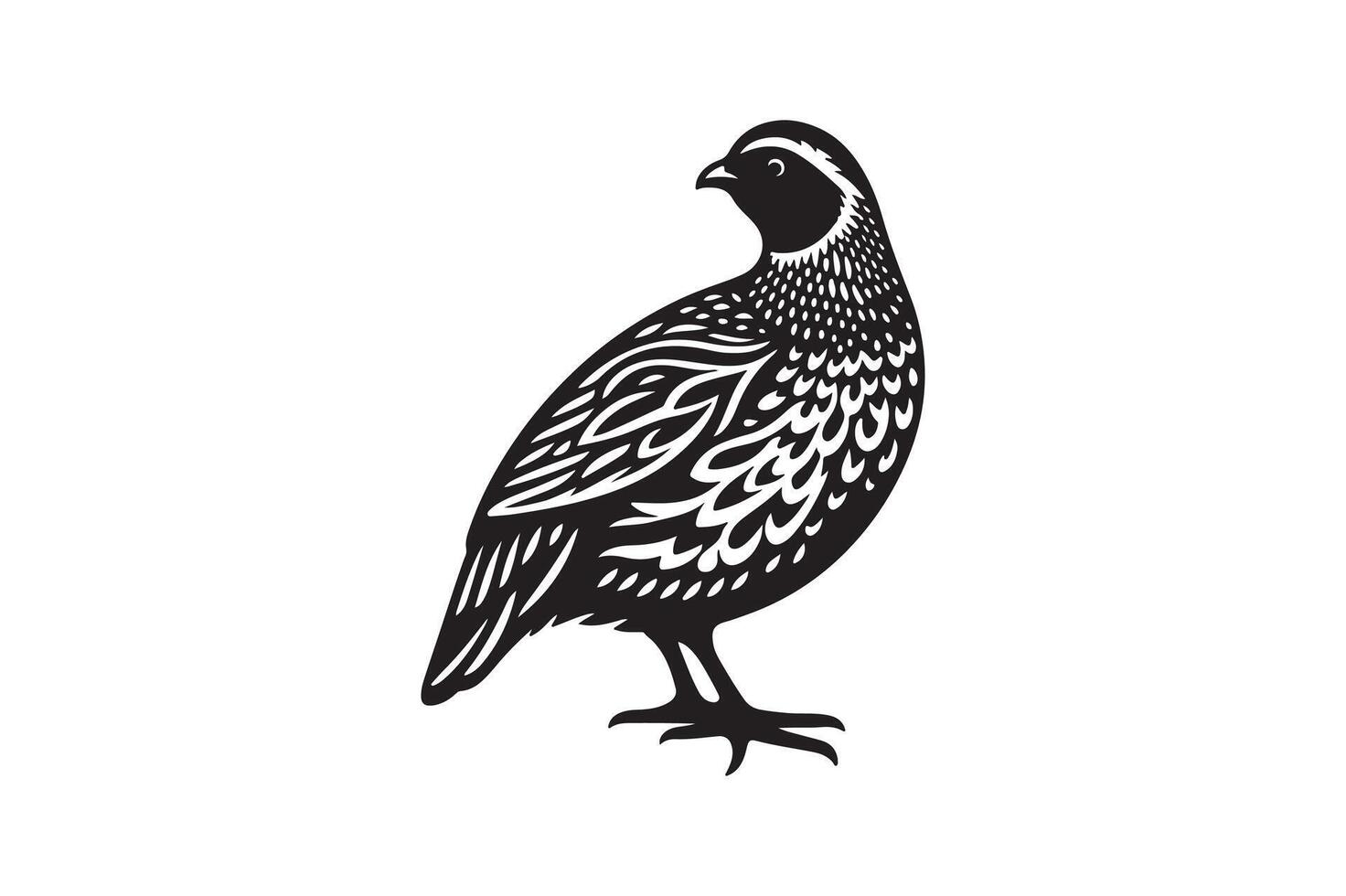 quail bird silhouette image vector