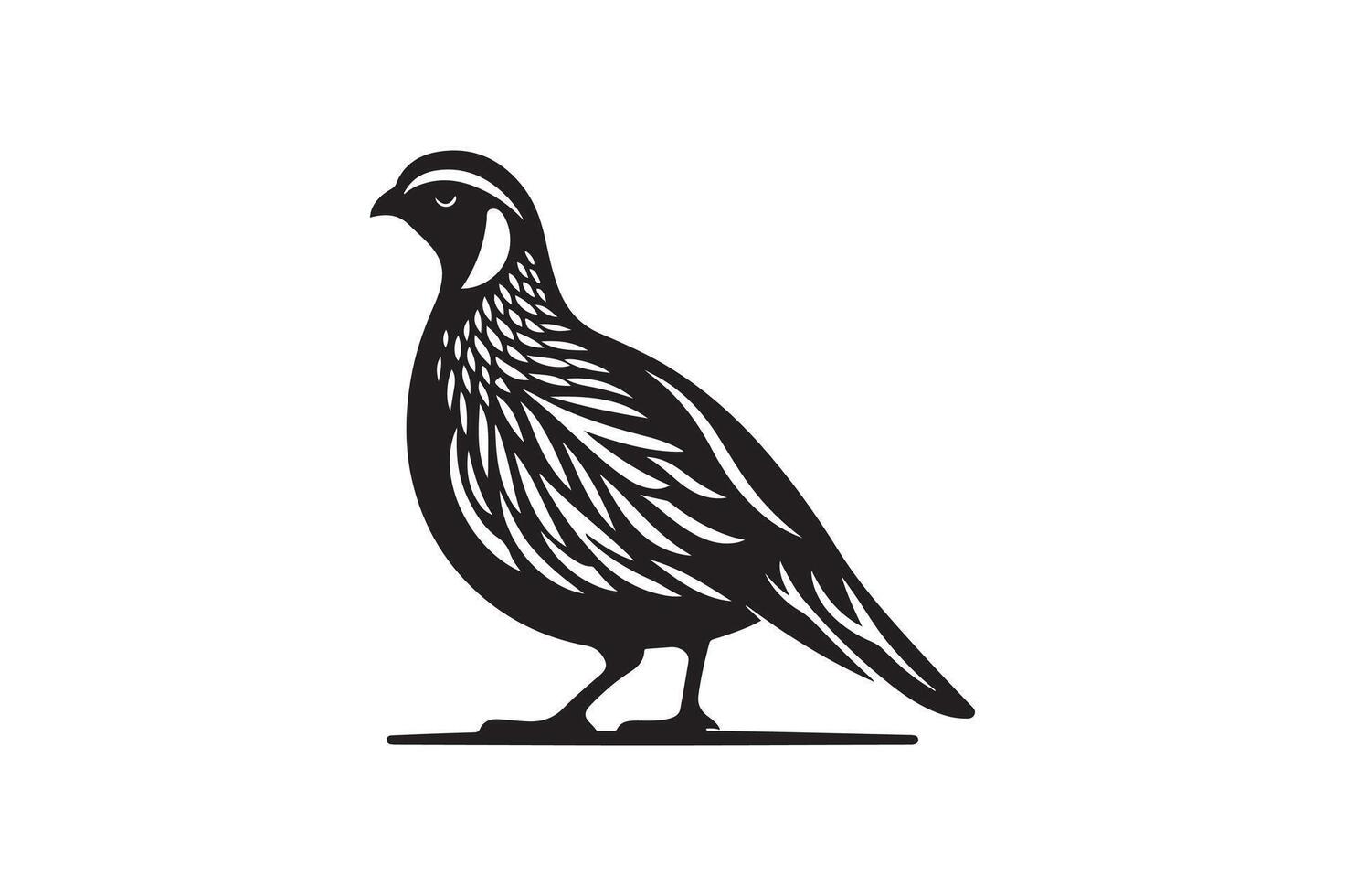 quail bird silhouette image vector