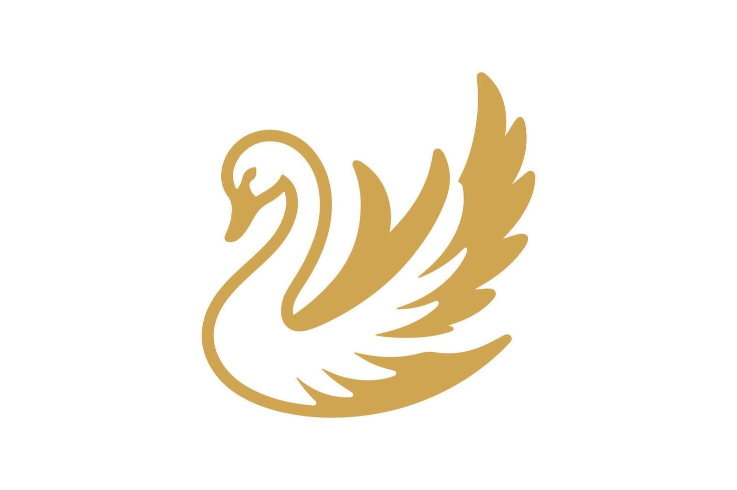A swan silhouette image vector
