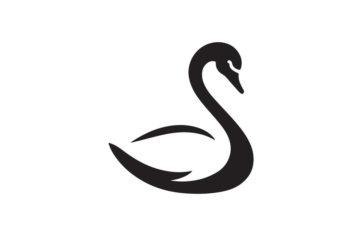 A swan silhouette image vector