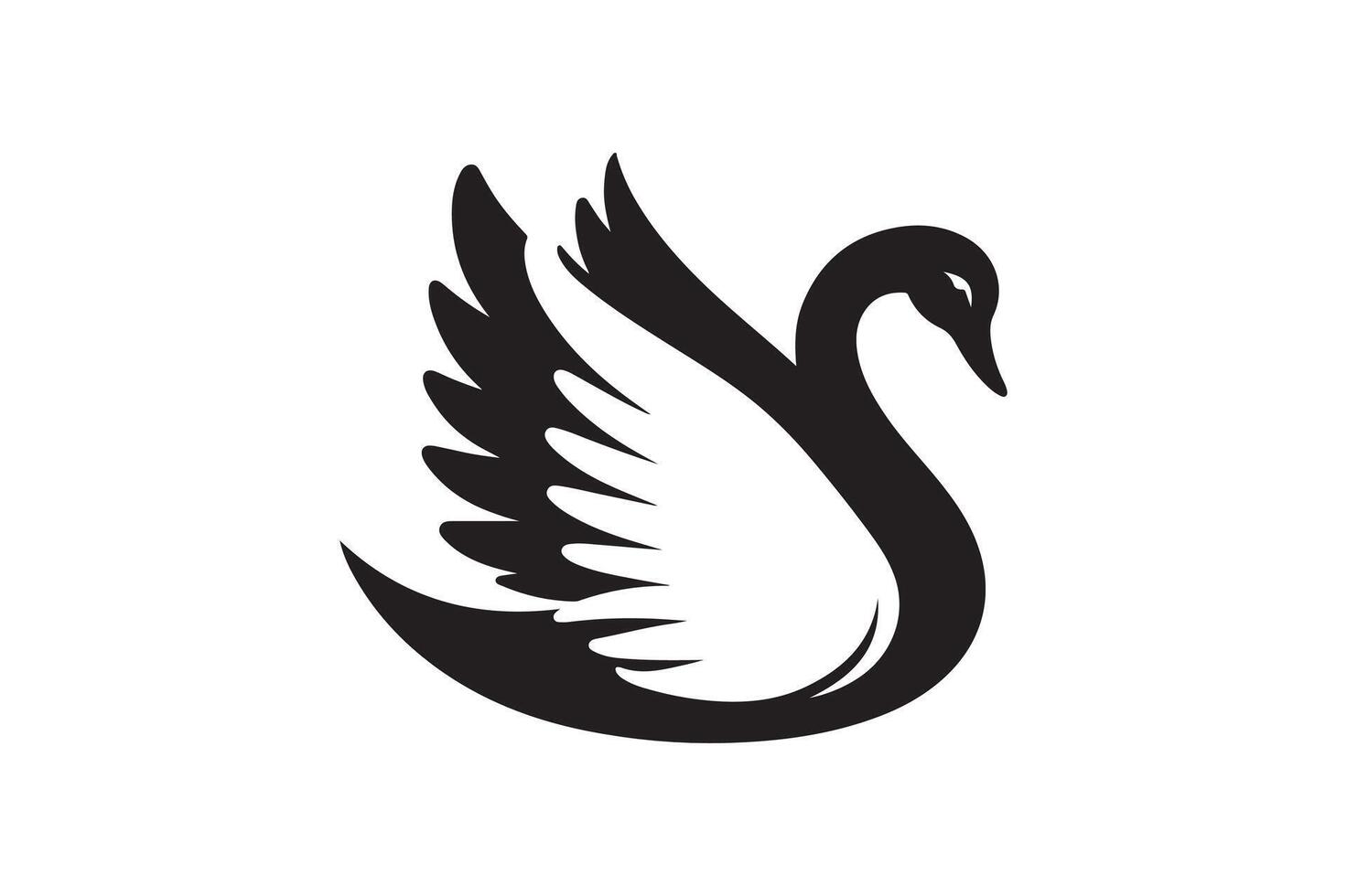 A swan silhouette image vector