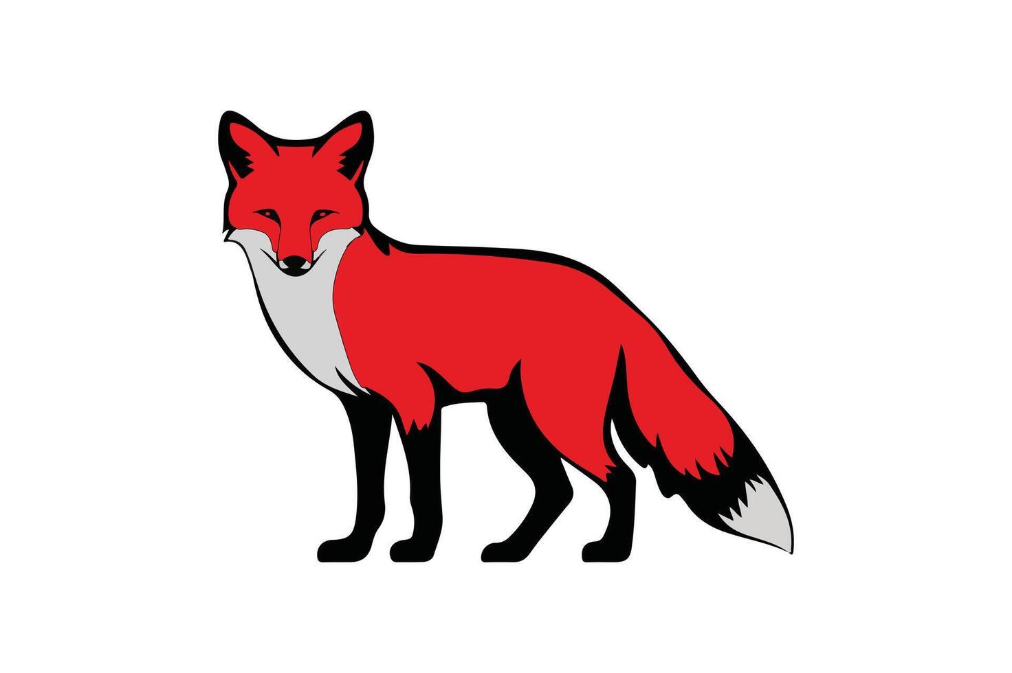 Fox silhouette logo icon based vector
