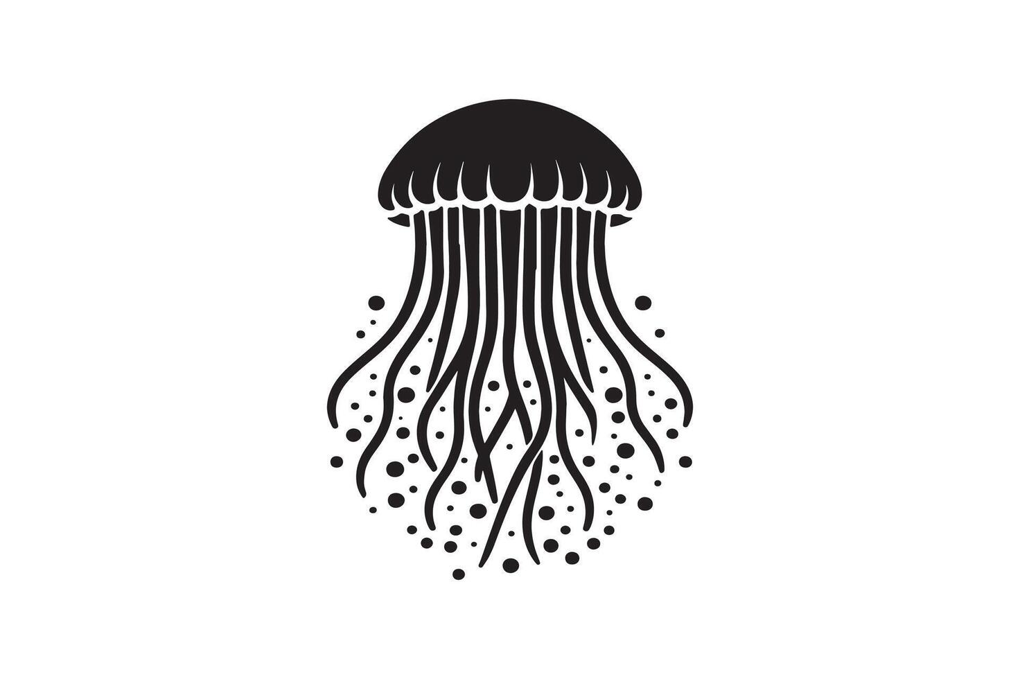 jellyfish silhouette arts vector