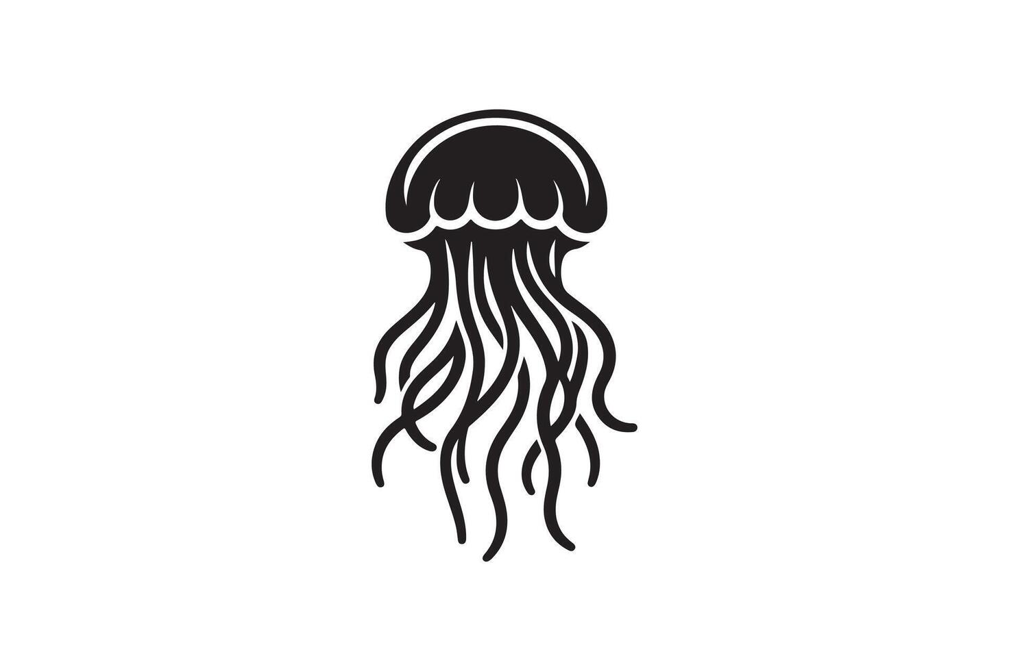 jellyfish silhouette arts vector