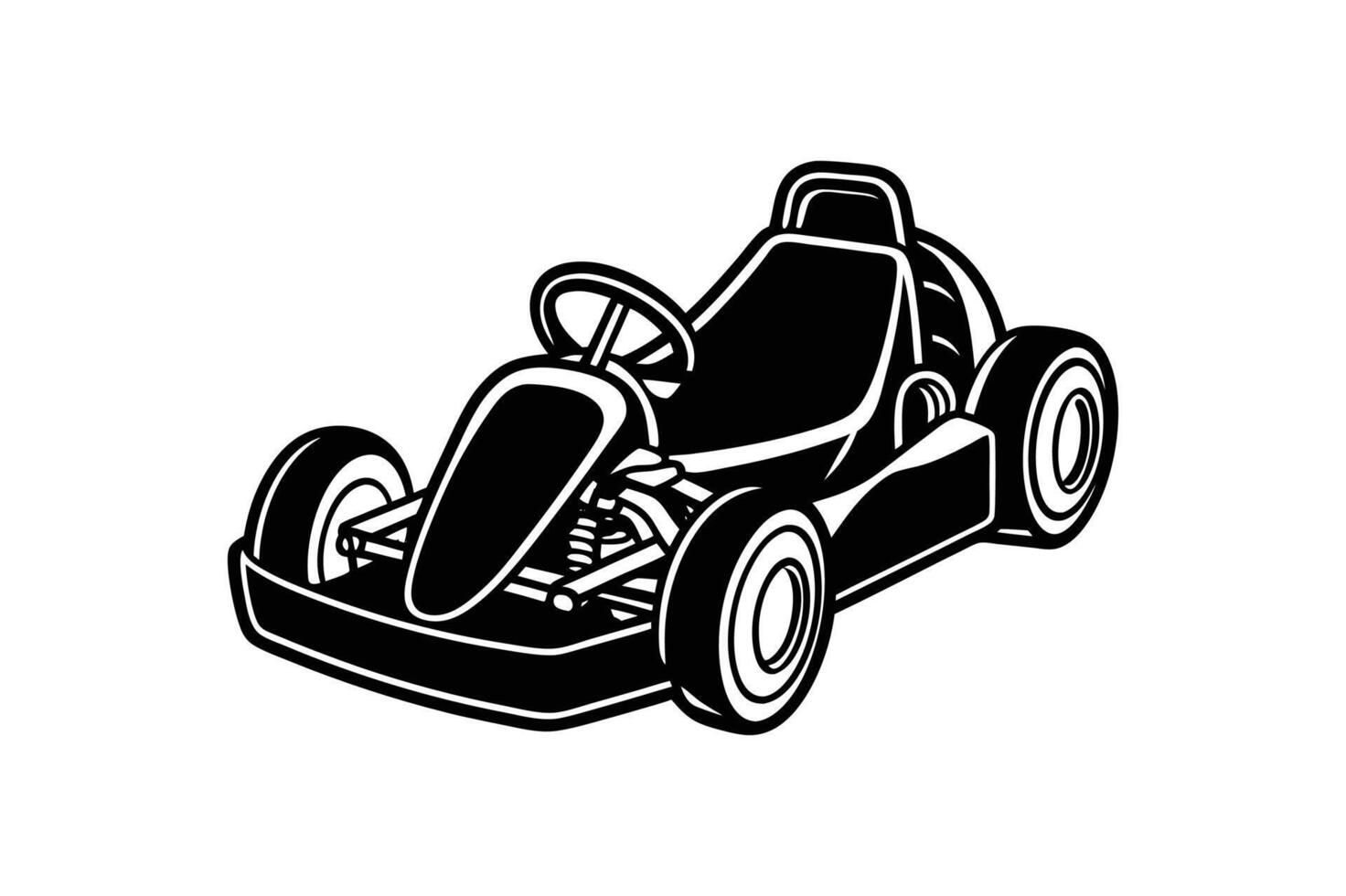 Go cart silhouette illustration image vector
