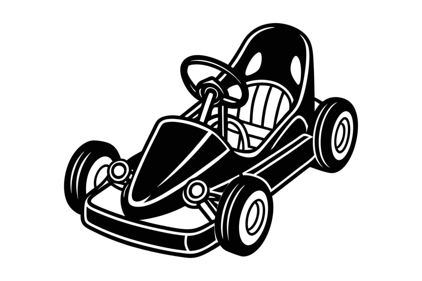 Go cart silhouette illustration image vector
